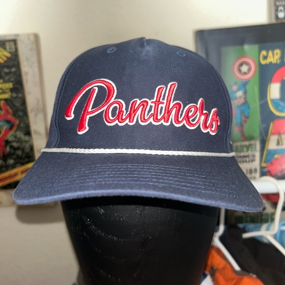 Vintage Y2K Florida Panthers Navy Blue Panthers Snapback Cap - Picture 2 of 5